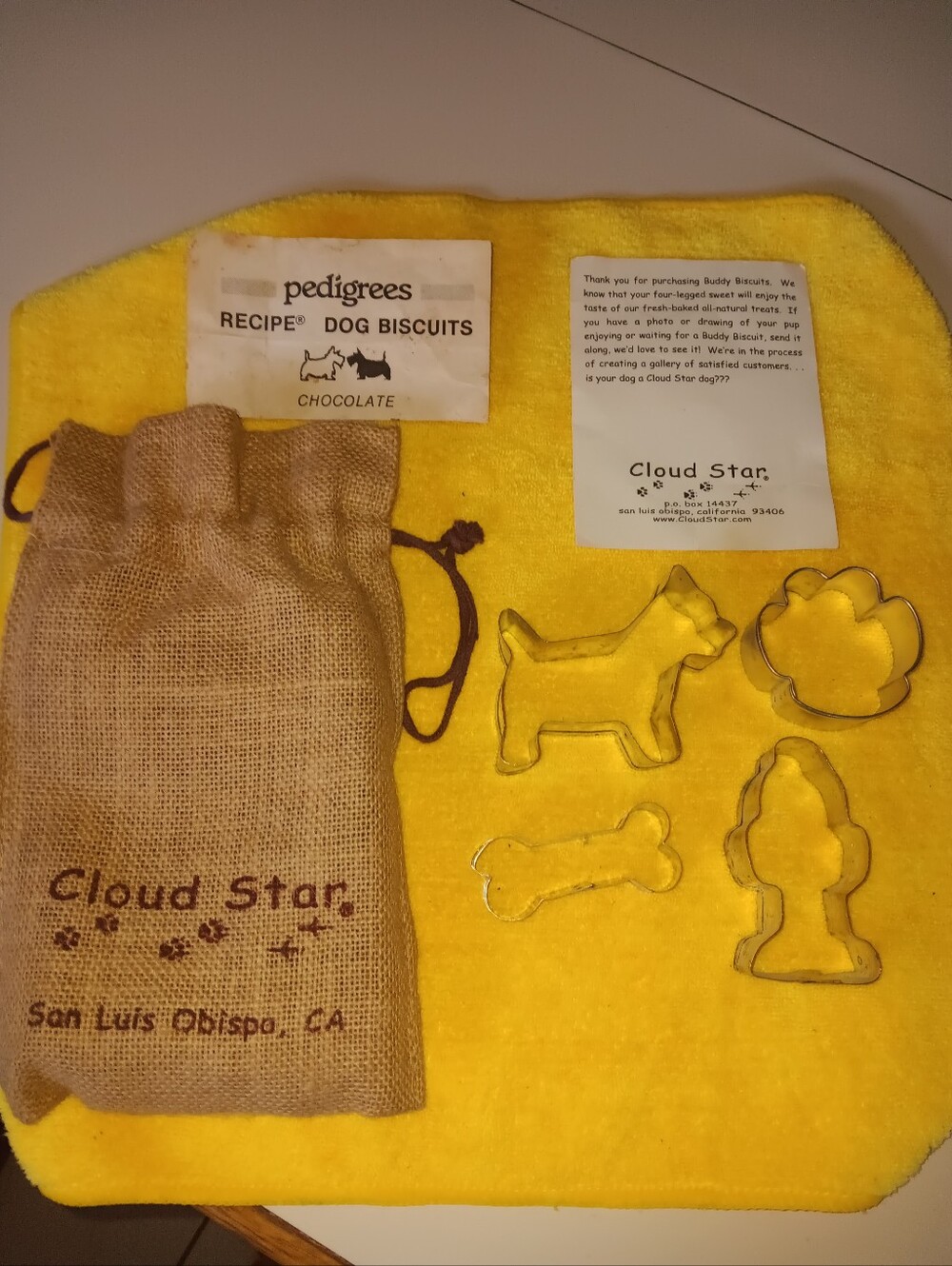 Cloud Star Dog Treat 4 Piece Cookie Cutter Set